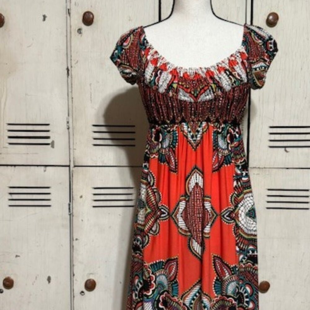 Muse by Boston Proper Mandala Print Empire Waist Dress, Size 0